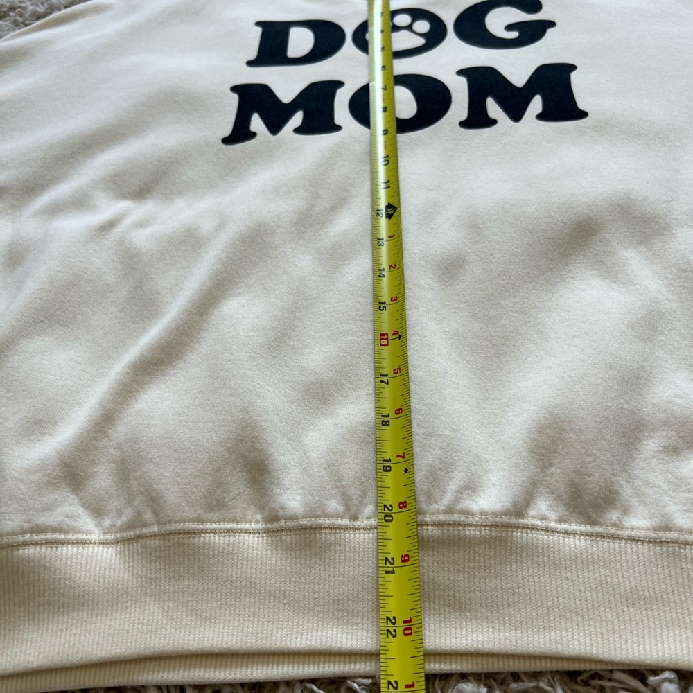 NWOT Fleece-Lined Dog Mom Sweatshirt Color Block Dog Lovers Slouchy Relaxed Fit - Picture 15 of 17